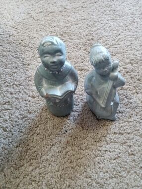 GORGEOUS Pair of Signed Isabel Bloom 6" Winged Musical Angels